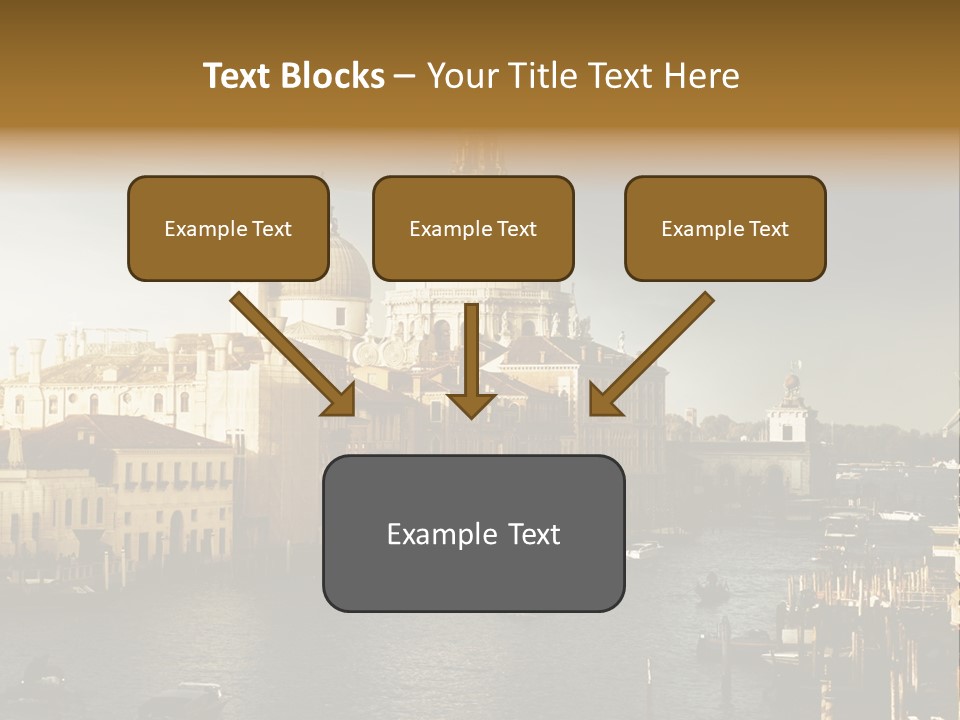 Transport Dawn Landmark PowerPoint Template