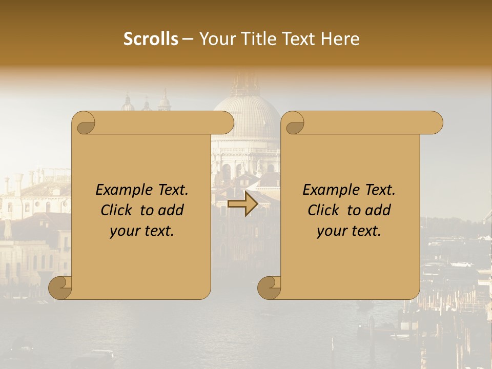 Transport Dawn Landmark PowerPoint Template