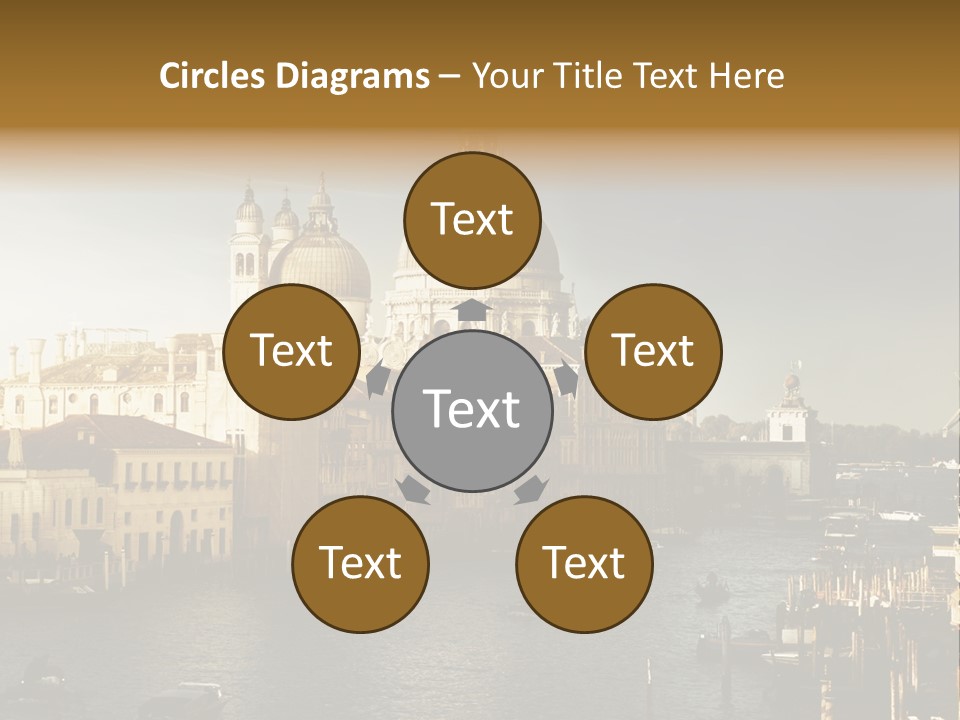 Transport Dawn Landmark PowerPoint Template