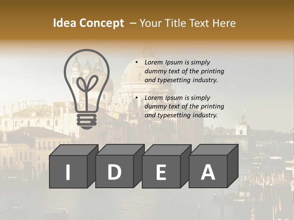 Transport Dawn Landmark PowerPoint Template