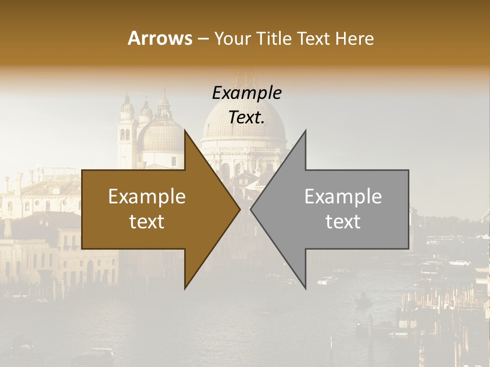 Transport Dawn Landmark PowerPoint Template