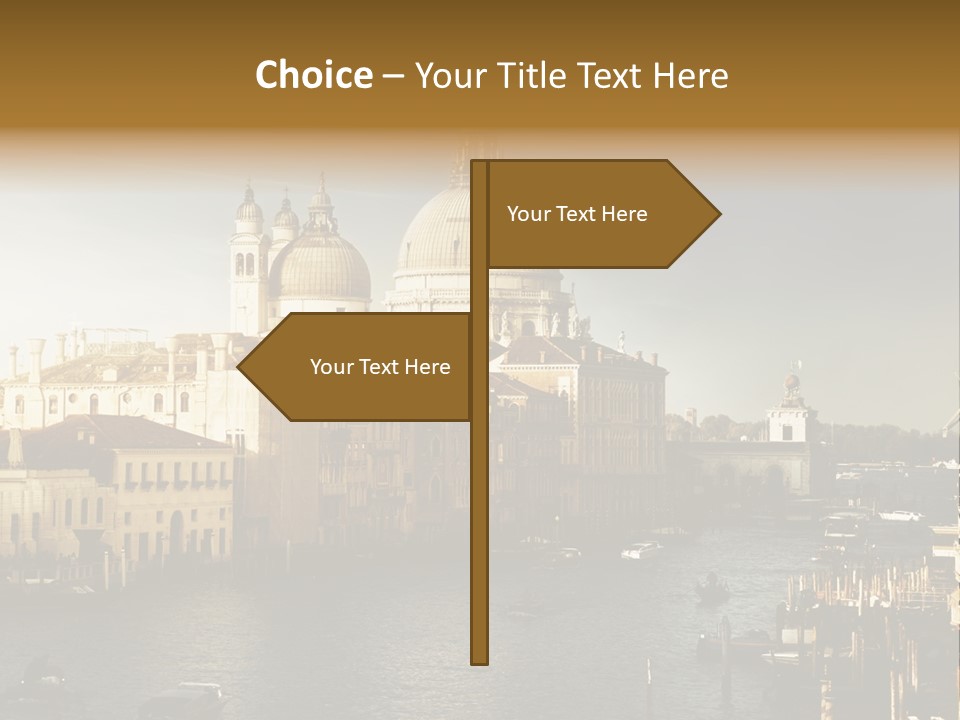 Transport Dawn Landmark PowerPoint Template