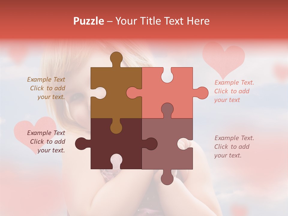 Affectionate Hand Little PowerPoint Template