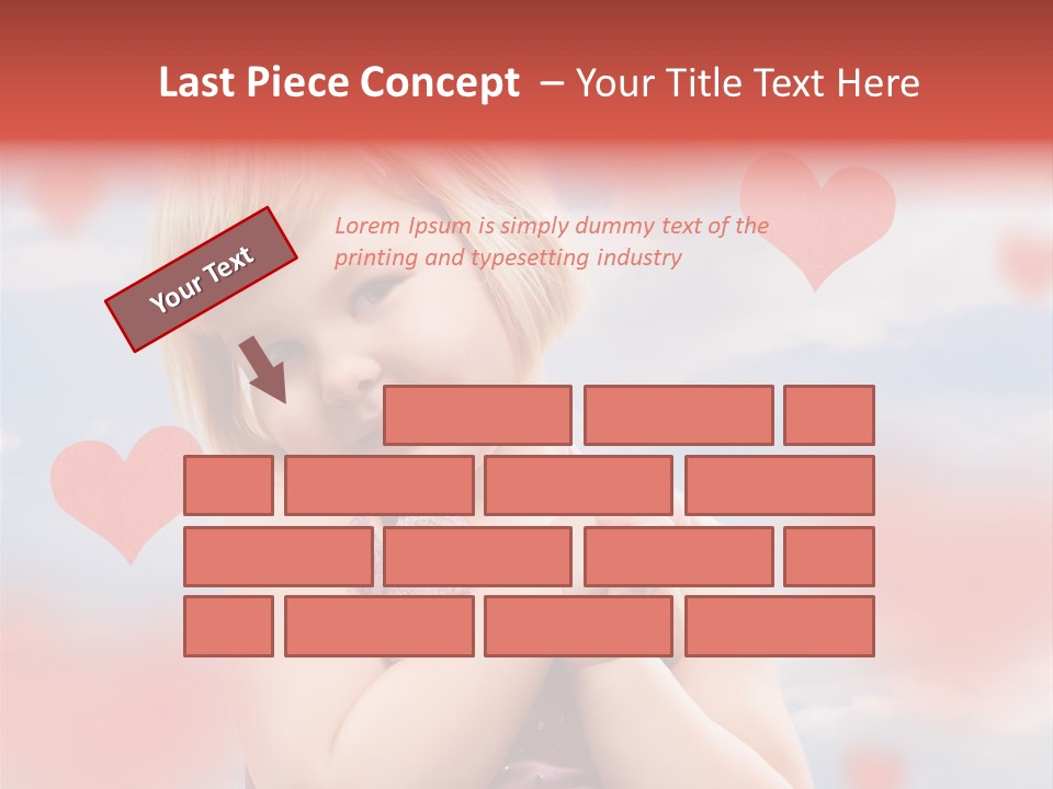 Affectionate Hand Little PowerPoint Template