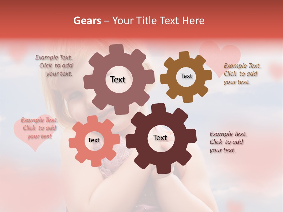 Affectionate Hand Little PowerPoint Template