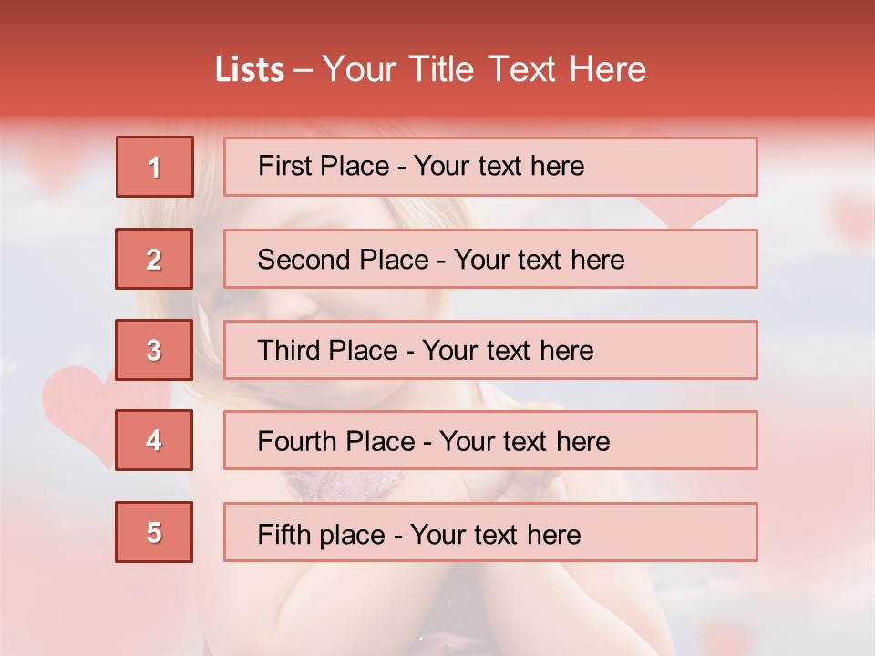 Affectionate Hand Little PowerPoint Template