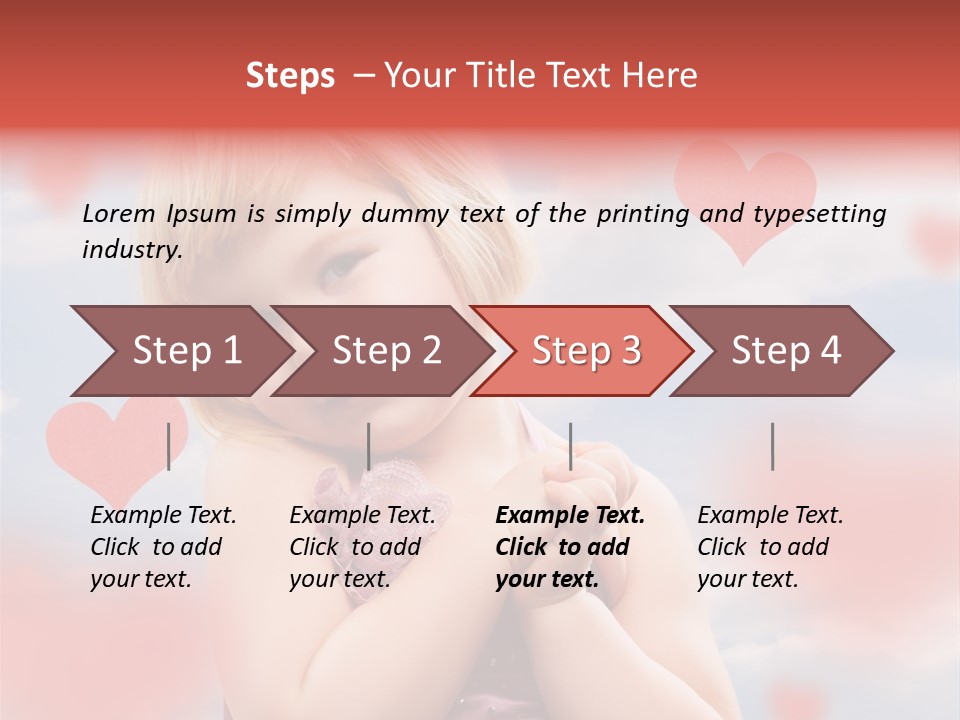 Affectionate Hand Little PowerPoint Template