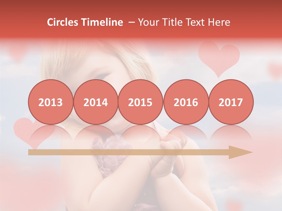 Affectionate Hand Little PowerPoint Template