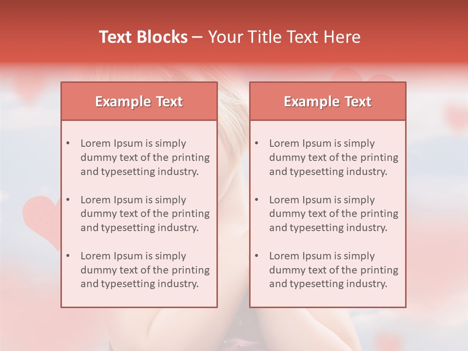 Affectionate Hand Little PowerPoint Template