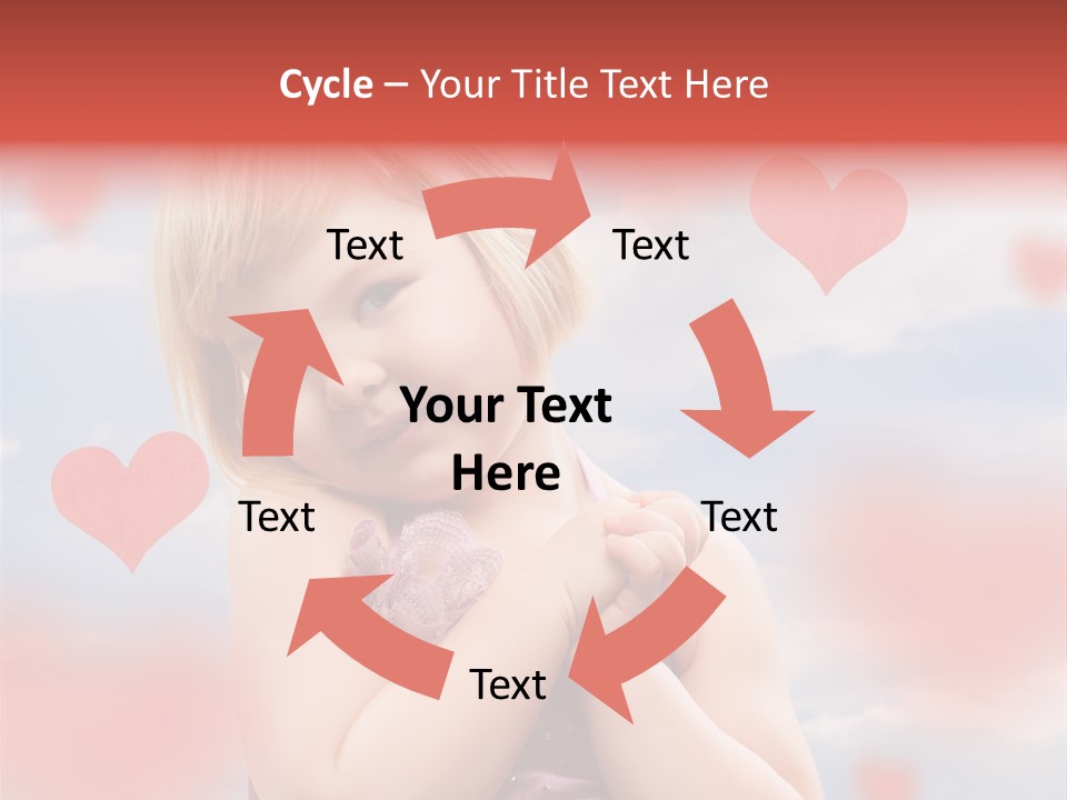 Affectionate Hand Little PowerPoint Template