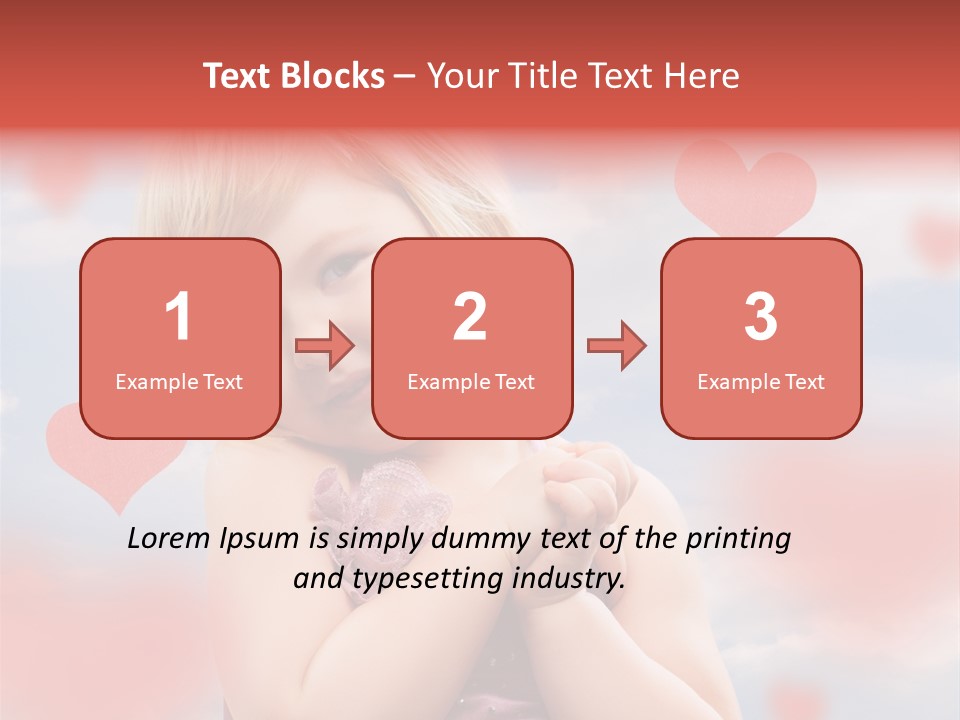 Affectionate Hand Little PowerPoint Template