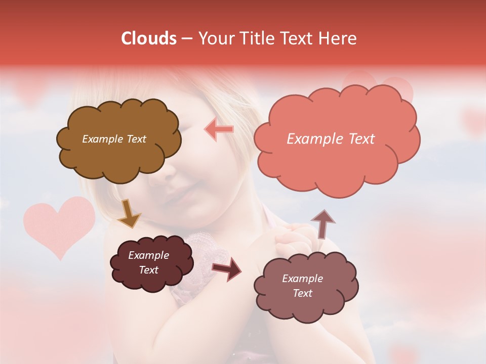 Affectionate Hand Little PowerPoint Template