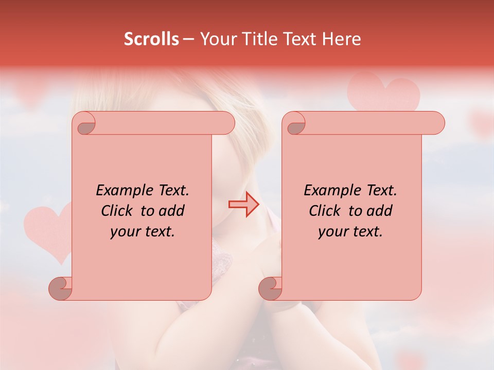 Affectionate Hand Little PowerPoint Template