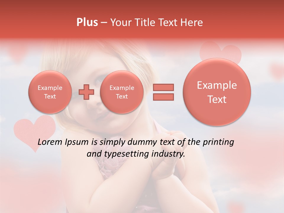 Affectionate Hand Little PowerPoint Template