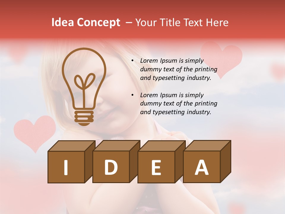 Affectionate Hand Little PowerPoint Template