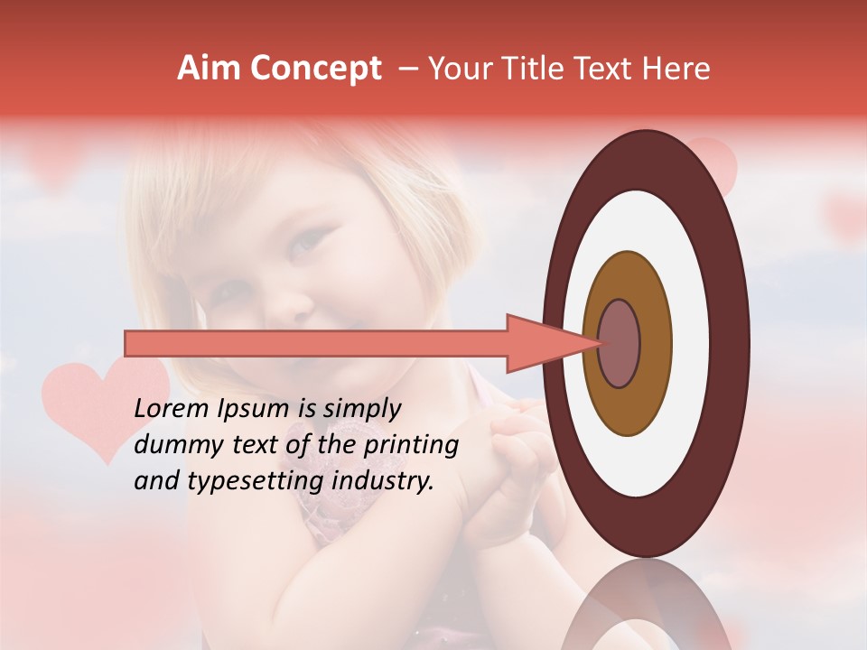 Affectionate Hand Little PowerPoint Template