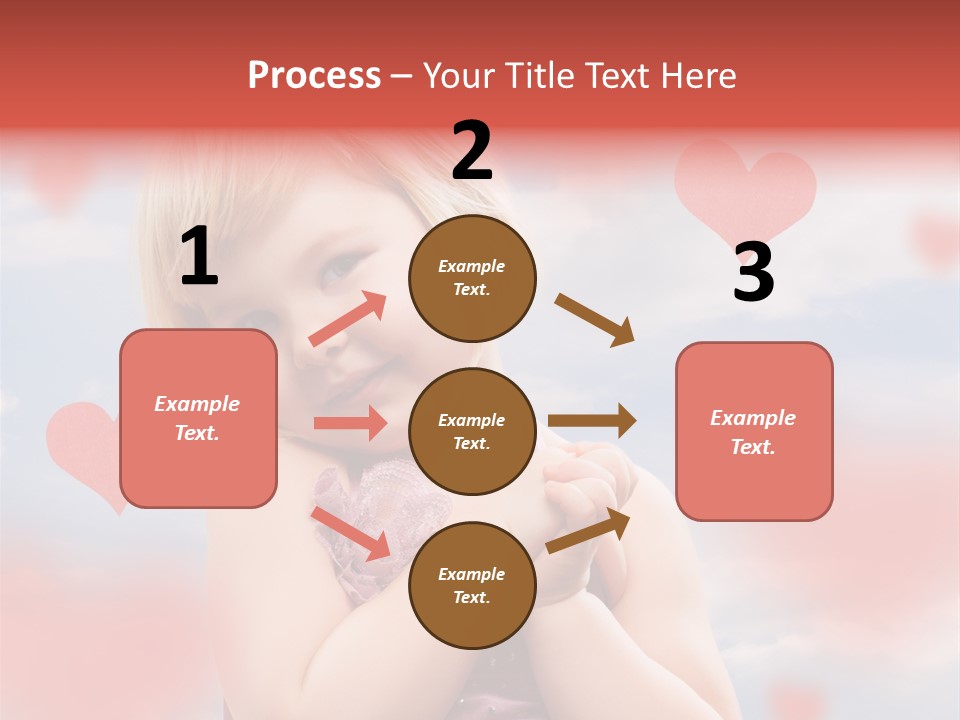 Affectionate Hand Little PowerPoint Template