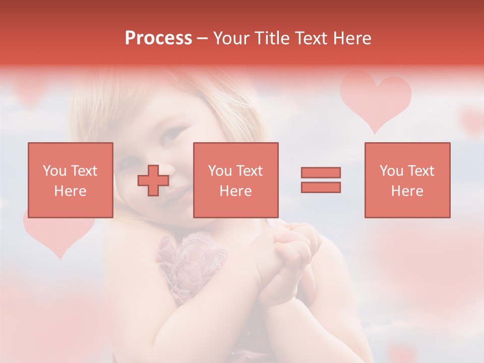 Affectionate Hand Little PowerPoint Template