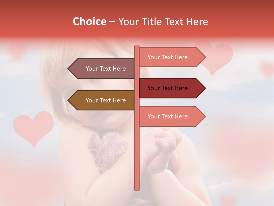 Affectionate Hand Little PowerPoint Template