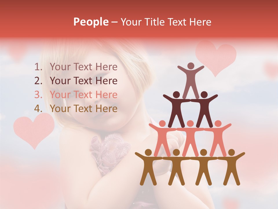 Affectionate Hand Little PowerPoint Template