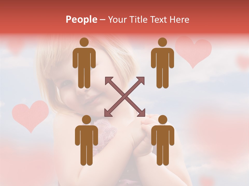 Affectionate Hand Little PowerPoint Template