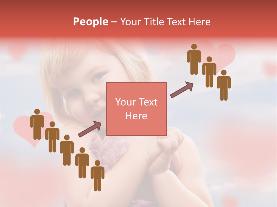 Affectionate Hand Little PowerPoint Template