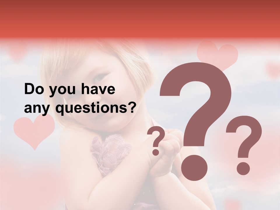 Affectionate Hand Little PowerPoint Template