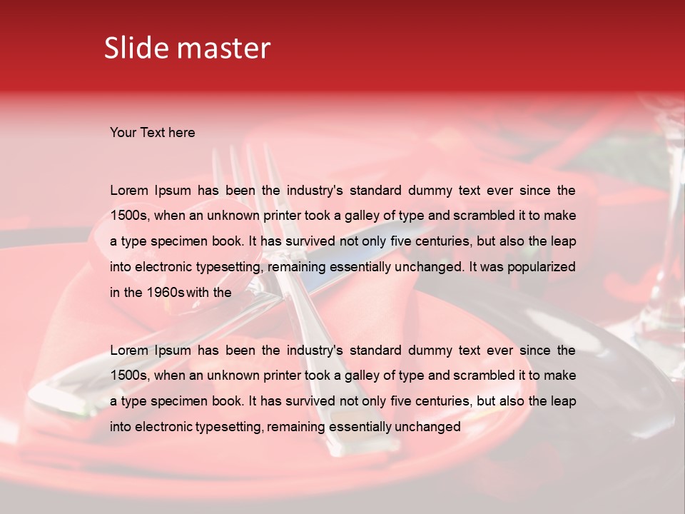 Knife Setting Celebrate PowerPoint Template