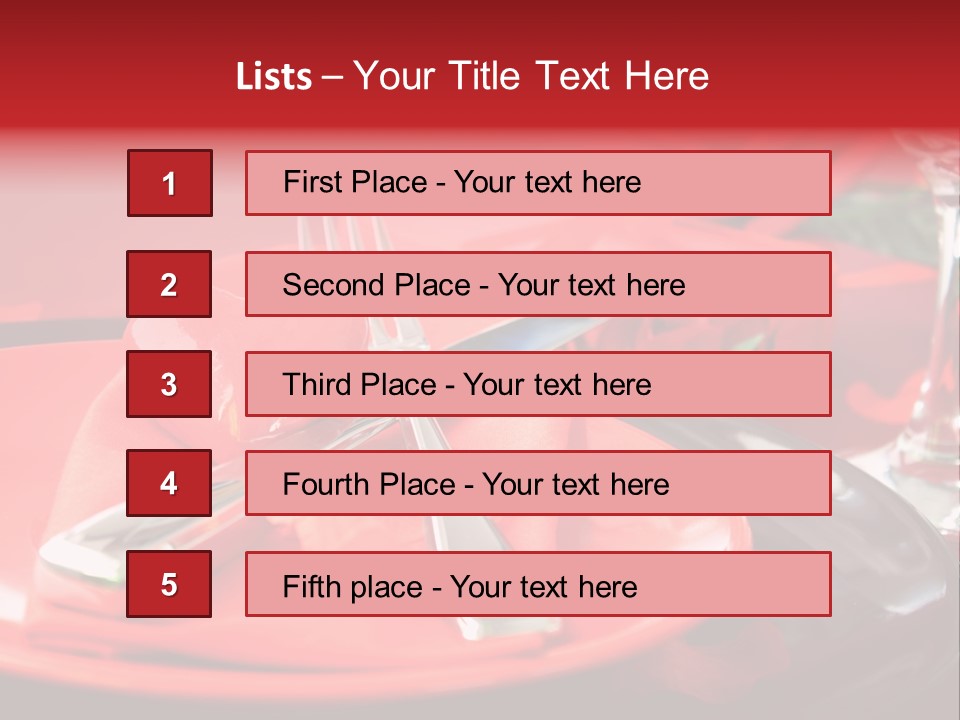 Knife Setting Celebrate PowerPoint Template