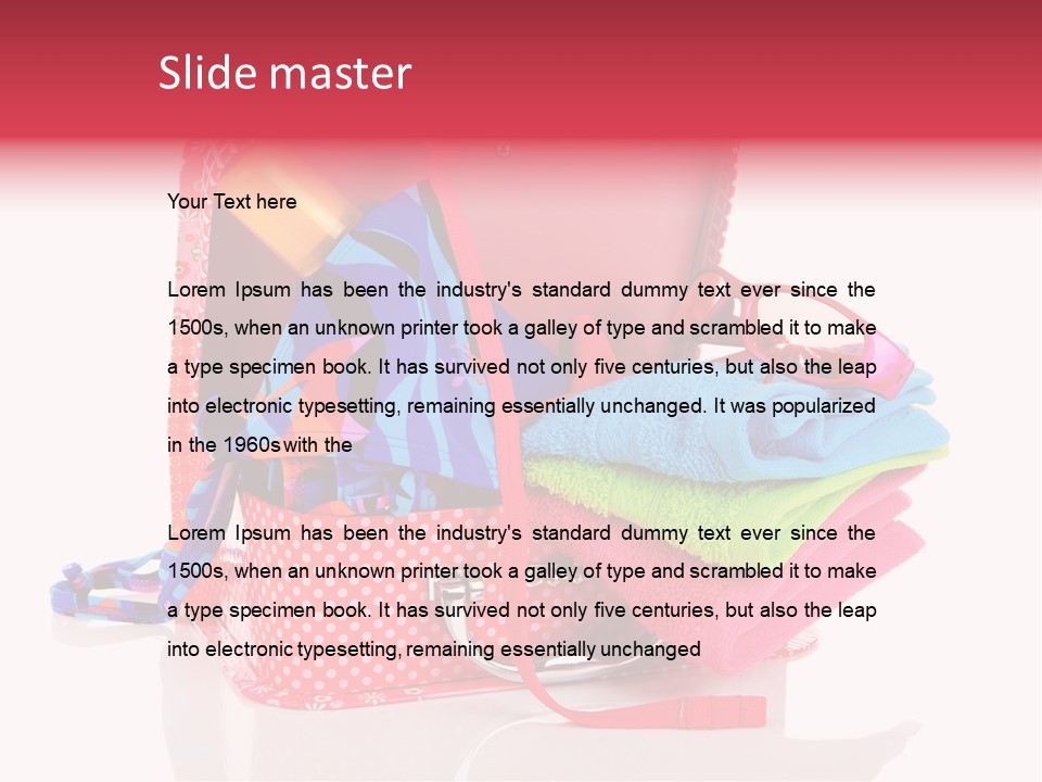 Baggage Beach Vacation PowerPoint Template