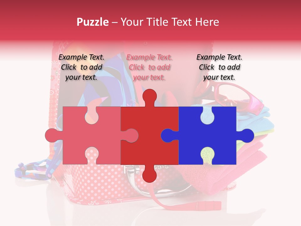 Baggage Beach Vacation PowerPoint Template