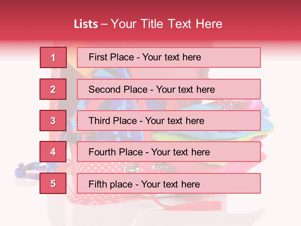 Baggage Beach Vacation PowerPoint Template