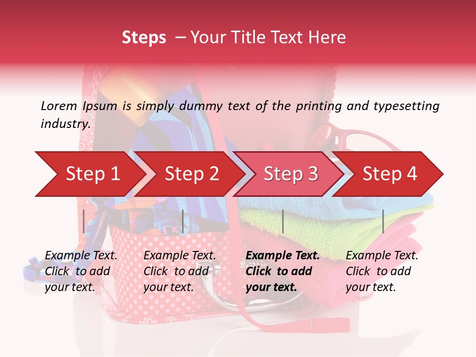 Baggage Beach Vacation PowerPoint Template