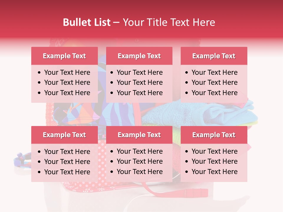 Baggage Beach Vacation PowerPoint Template