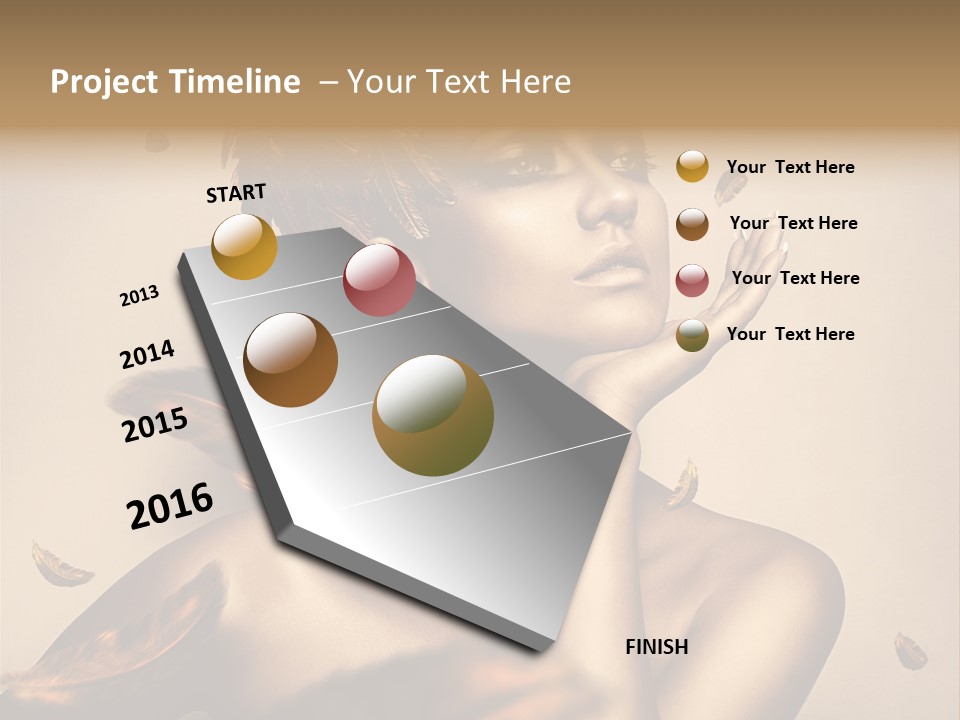 Vertical Revival Artistic PowerPoint Template