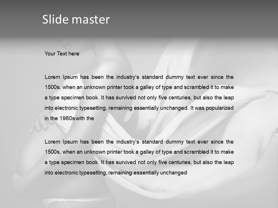 Textile Sensuality Isolated PowerPoint Template