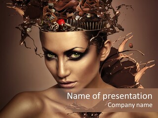 Food Young Beauty PowerPoint Template