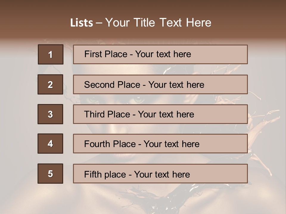 Food Young Beauty PowerPoint Template