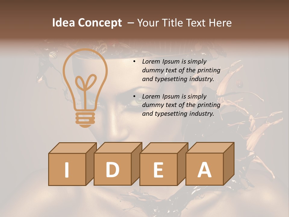 Food Young Beauty PowerPoint Template