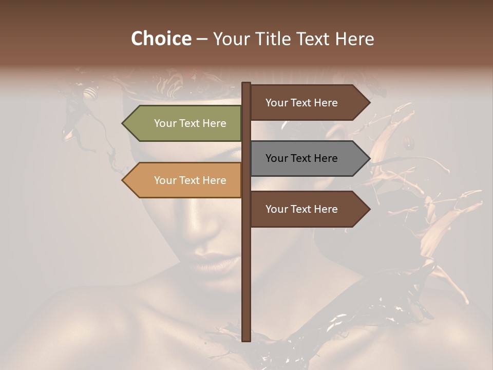 Food Young Beauty PowerPoint Template