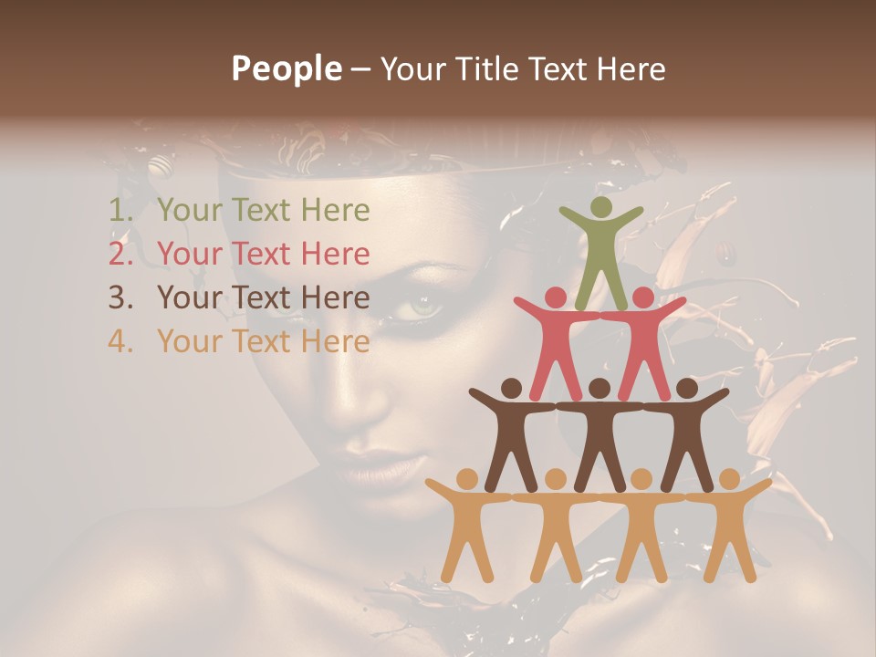 Food Young Beauty PowerPoint Template