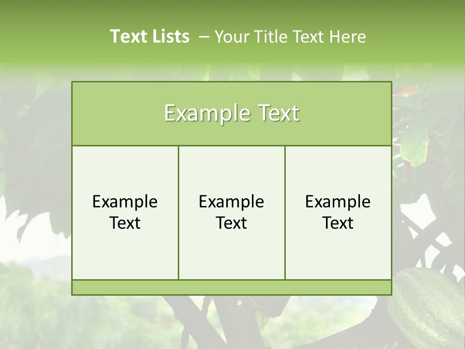 Haiti Forest Flora PowerPoint Template
