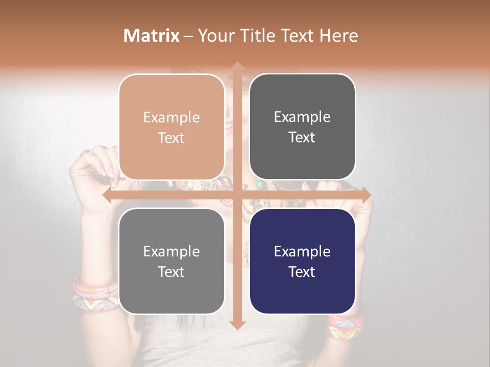 Straight Hair Hairstyle Modern PowerPoint Template