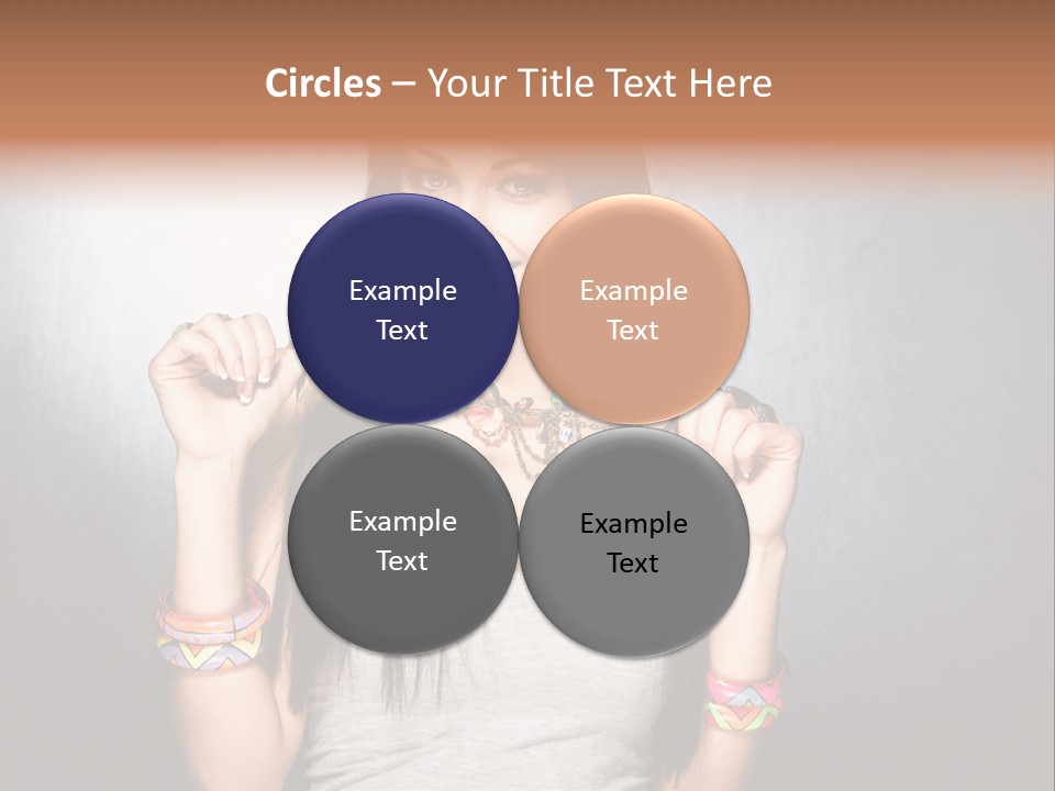 Straight Hair Hairstyle Modern PowerPoint Template