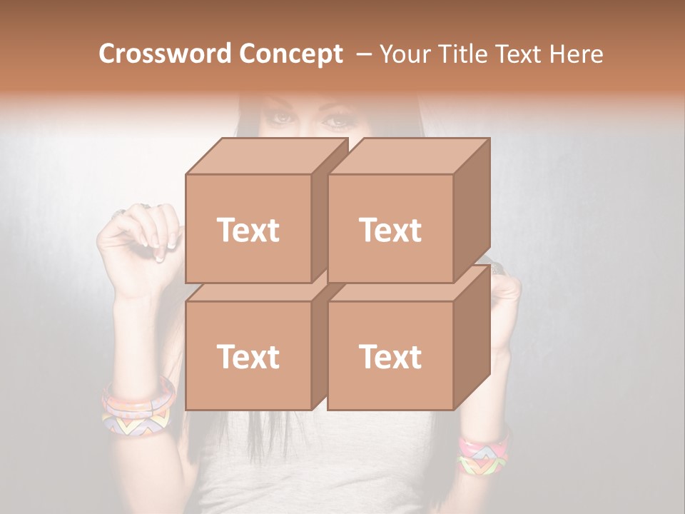 Straight Hair Hairstyle Modern PowerPoint Template