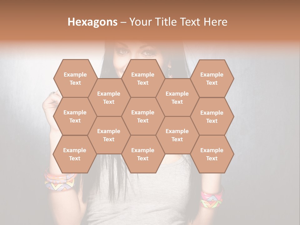 Straight Hair Hairstyle Modern PowerPoint Template