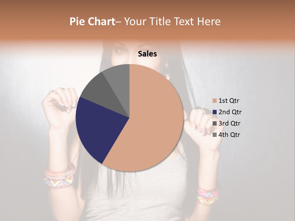 Straight Hair Hairstyle Modern PowerPoint Template