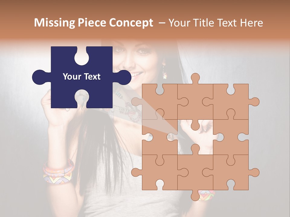 Straight Hair Hairstyle Modern PowerPoint Template