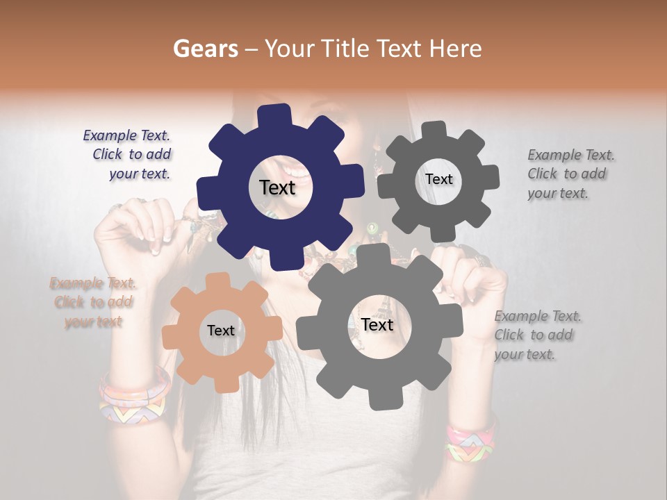 Straight Hair Hairstyle Modern PowerPoint Template