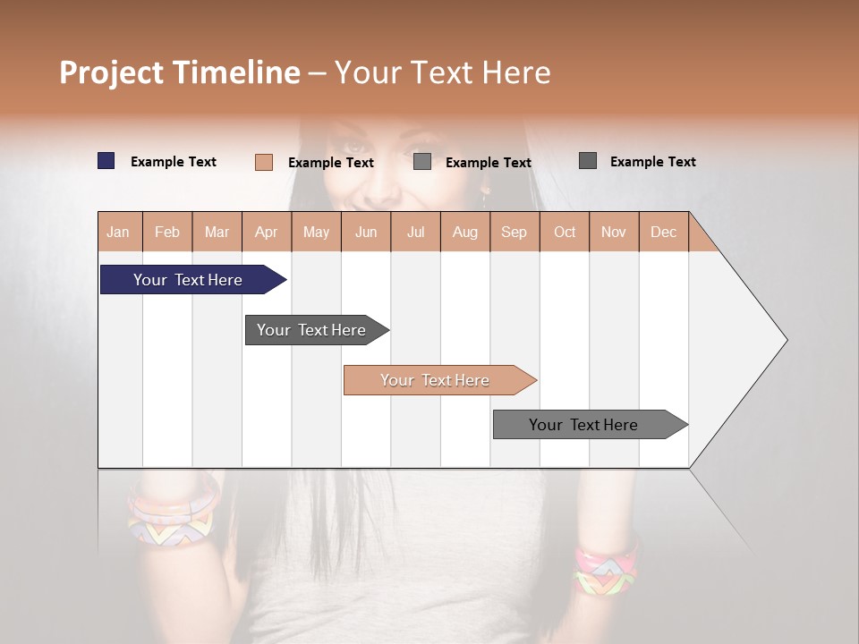 Straight Hair Hairstyle Modern PowerPoint Template